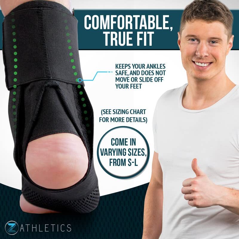 Lace up Adjustable Ankle Brace Support– for Running, Basketball, Injury Recovery