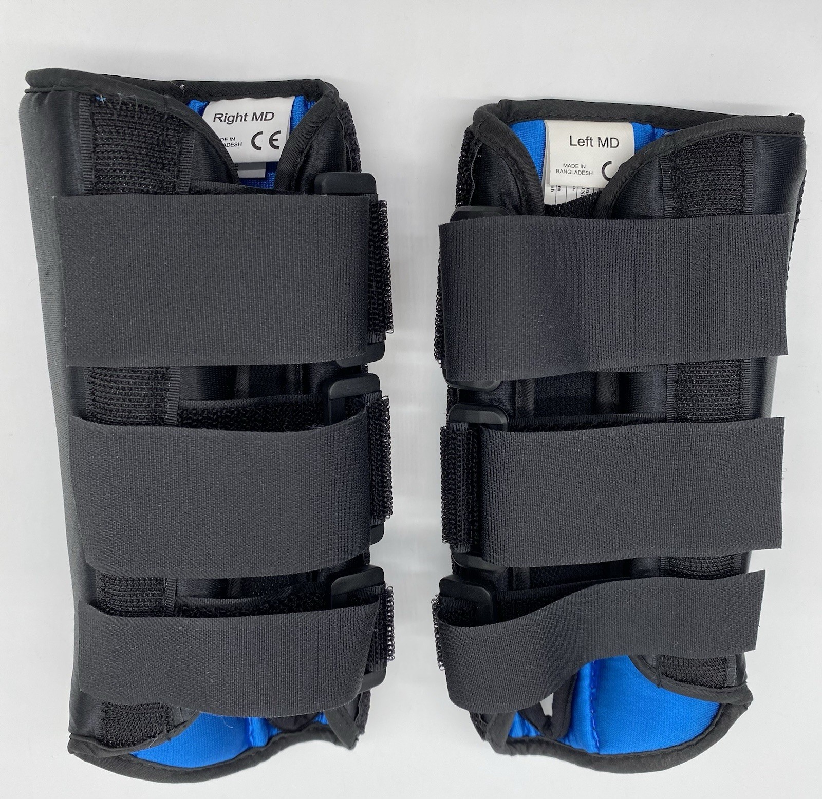Padded Wrist/Hand Splint Pair (Left & Right), Hook & Loop Adjustments (Unused)