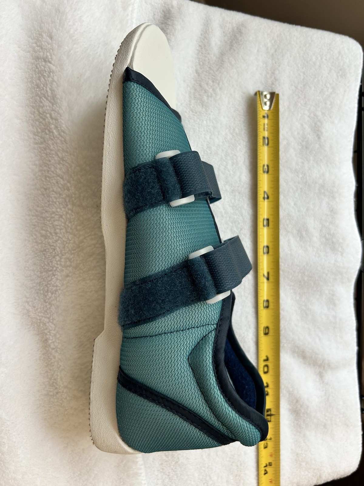 Darco Men’s Post-Op Open Toe Shoe Adjustable Hook and Loop Blue/White Size Large