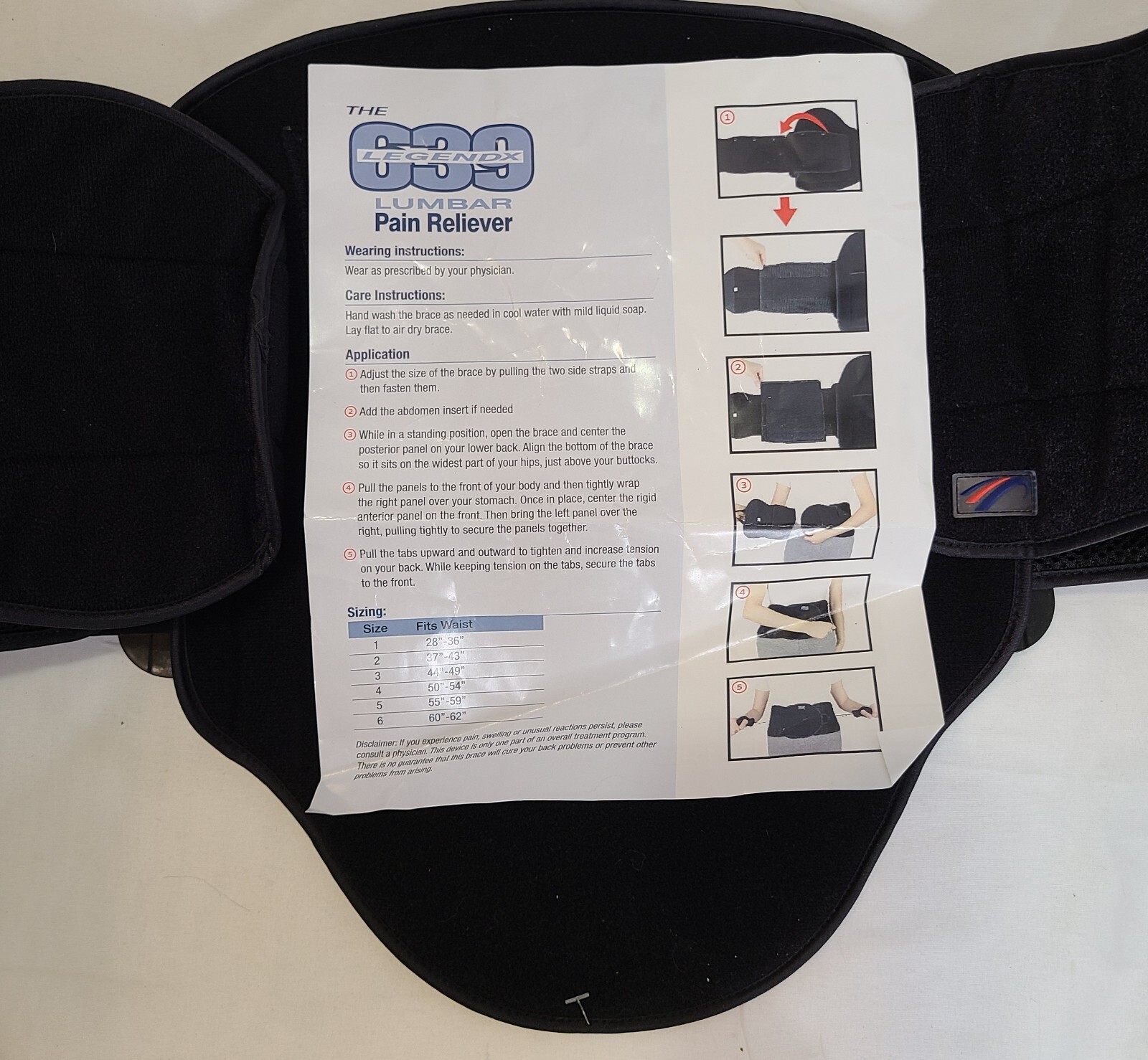 Legend X 639 LSO Spinal Orthosis Pain Relief And Spinal Support