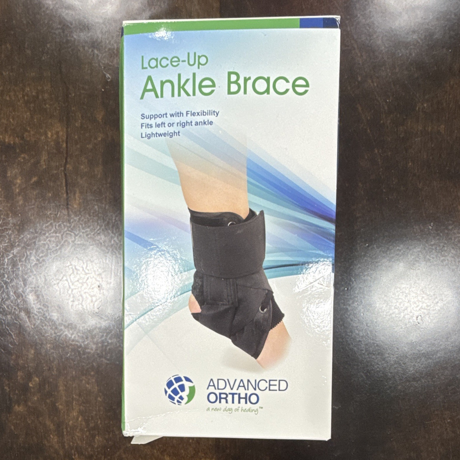 Advanced Ortho Lace-Up Ankle Brace Large Black Lightweight Ankle Support