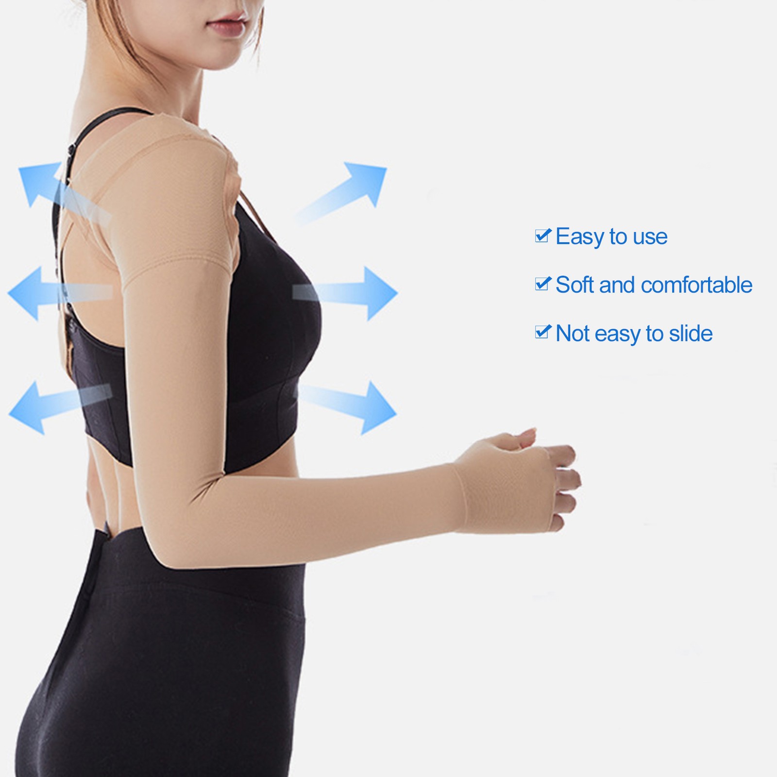 Lymphedema Compression Arm Sleeve Polyurethane Post Mastectomy Support Arm