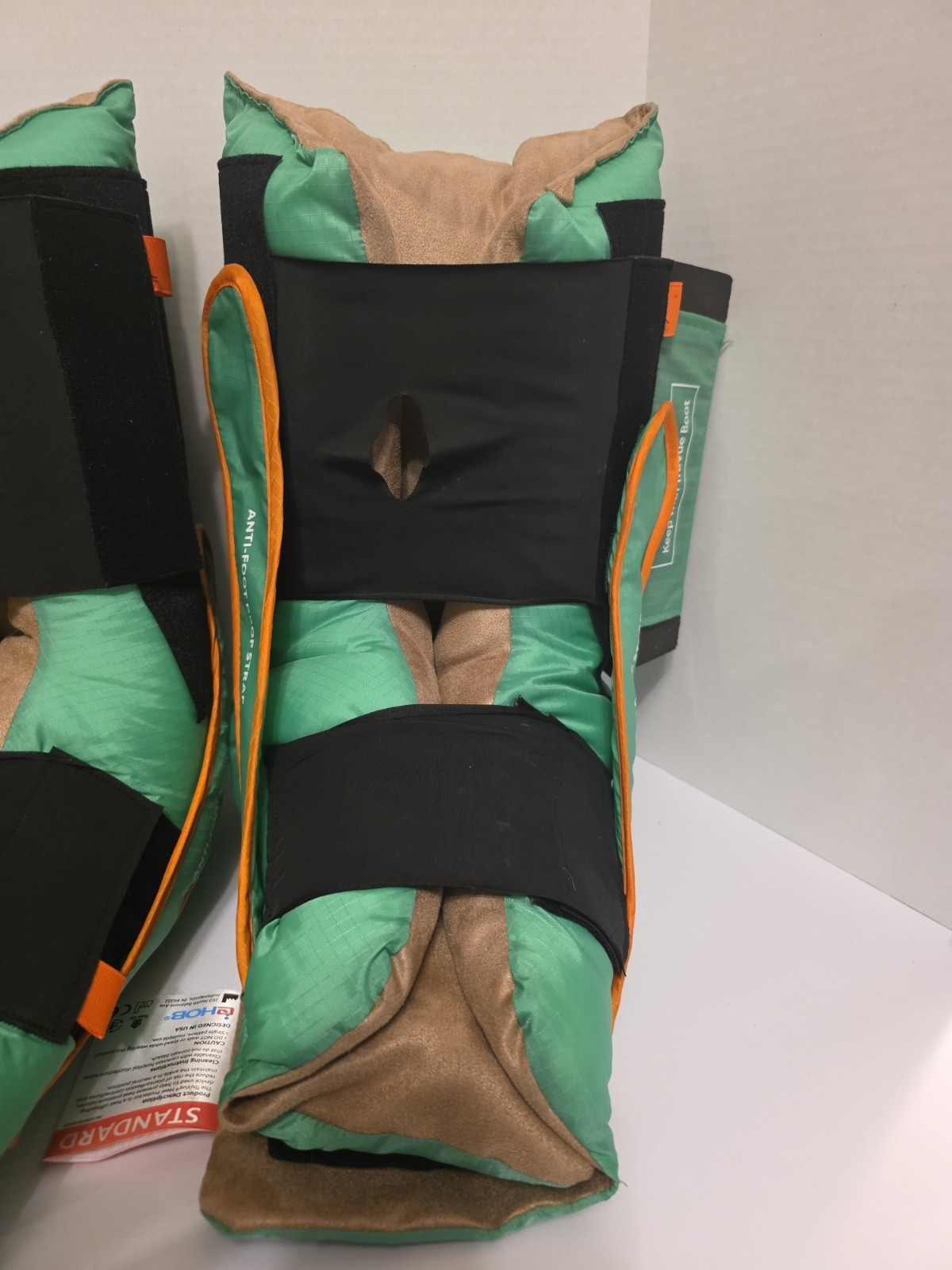 Lot of 2 EHOB TruVue Heel Protector Boot Standard Size Green With 2 Wedges