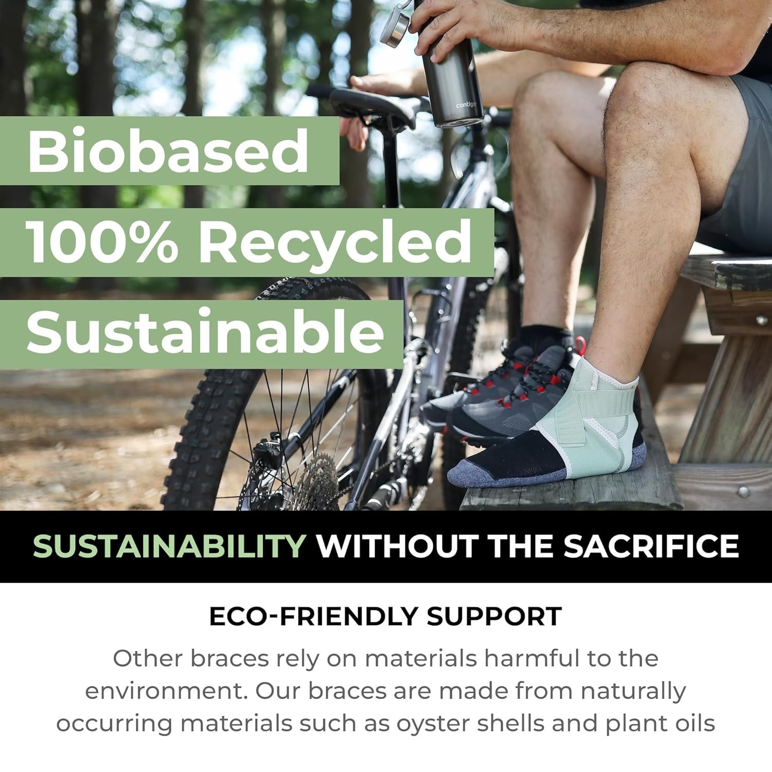 CleanPrene Ankle Brace-Sustainable, Biobased Support for Ankle-One Size Fits L/R