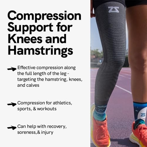 Full Leg Compression Sleeve – Support for Thigh, Knee, Calf X-Large 1 Black