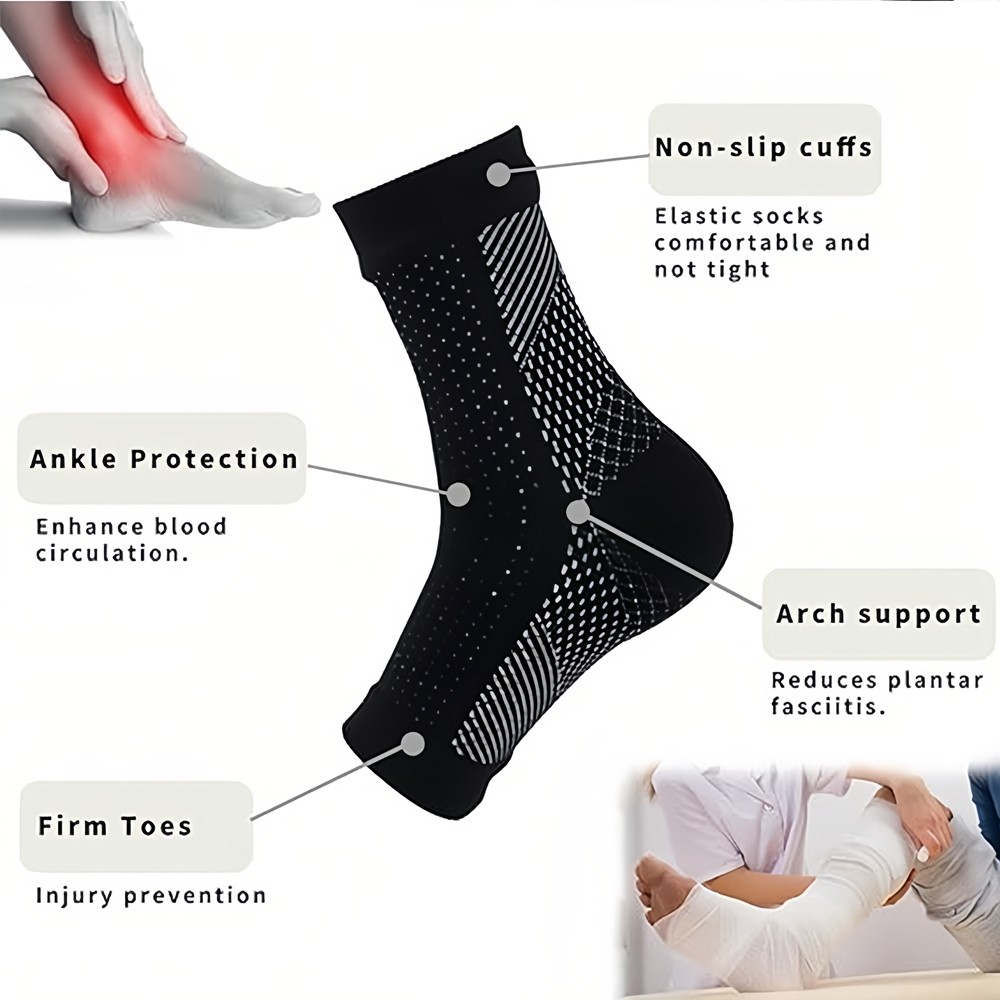 3PK Neuropathy Socks Sooth Relief Compression Socks 20-30 mmHg Circulation Socks