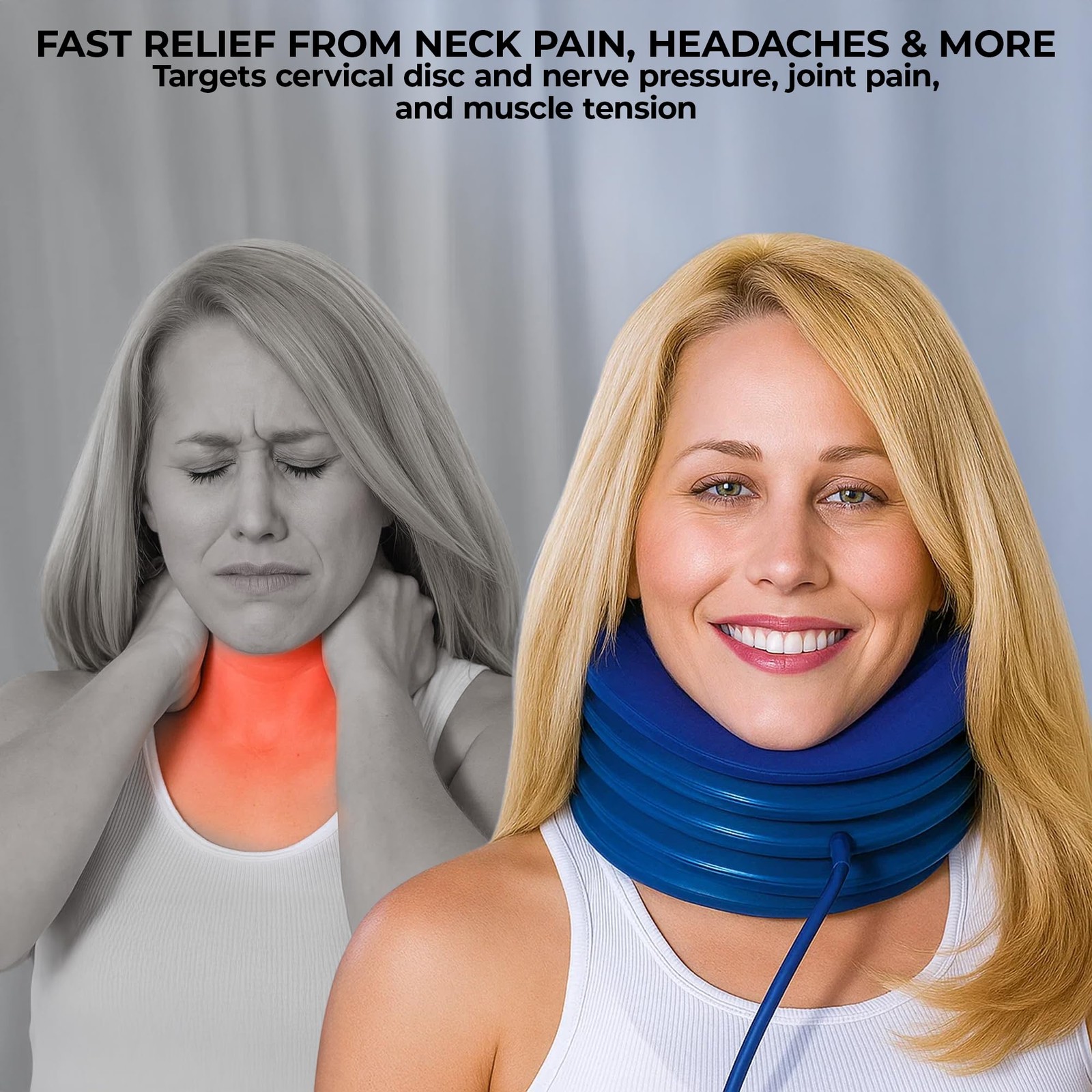 Portable Neck Traction – Medium Cervical Distraction Device Neck Pain , Heada…