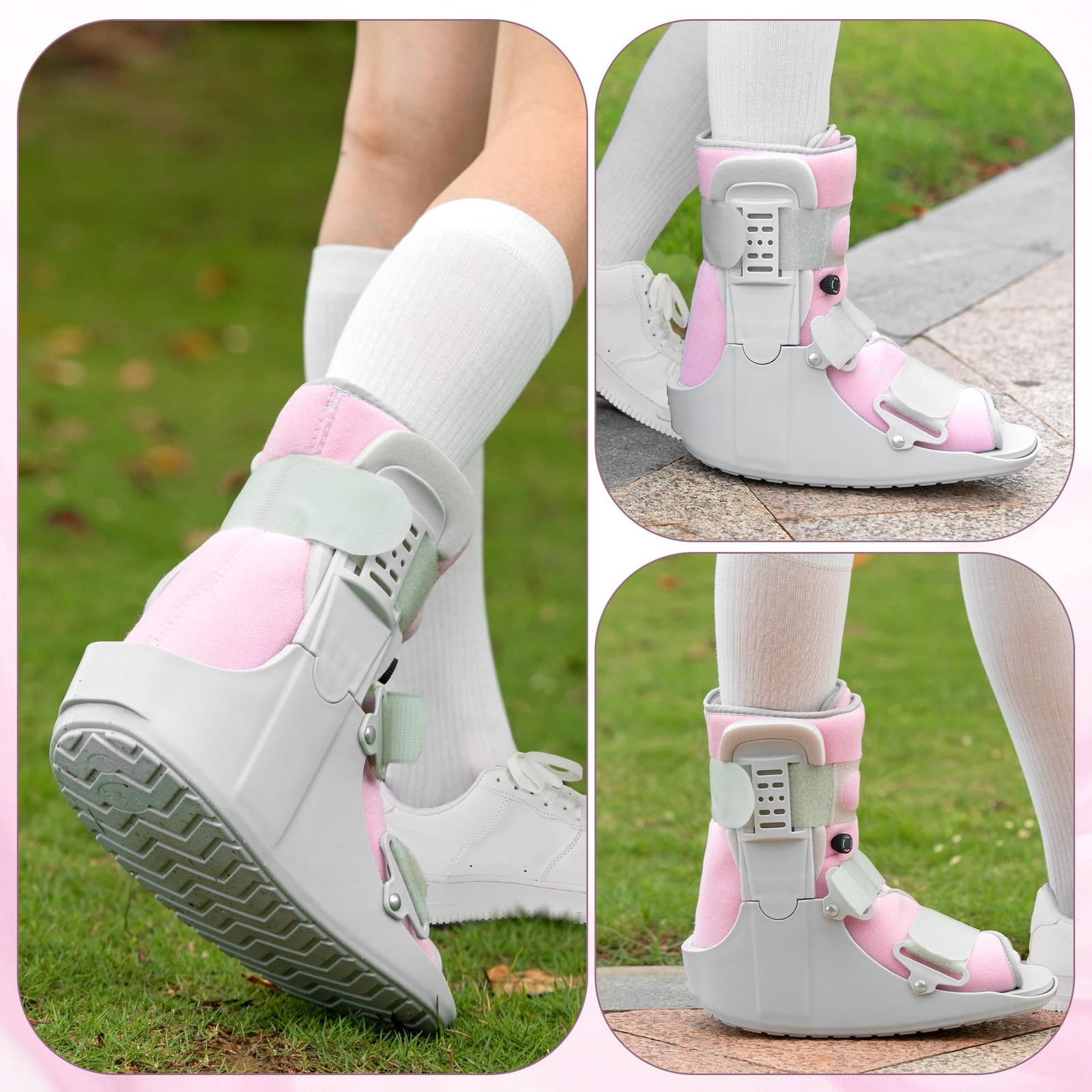 Jewlri Walking Boot for Broken Foot Injury, Air Cam Walker Boot, M