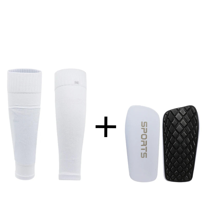1 Kits Adults Youths Kids Soccer Shin Guards Calf Sleeve With Double Pocket With