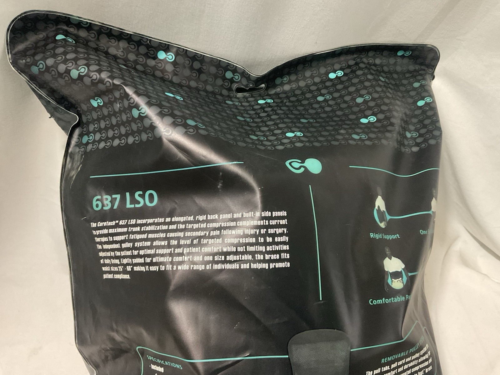 Vive Health 637 Lumbar Brace Back Support SUP2026BLK Adjustable Small – XXL