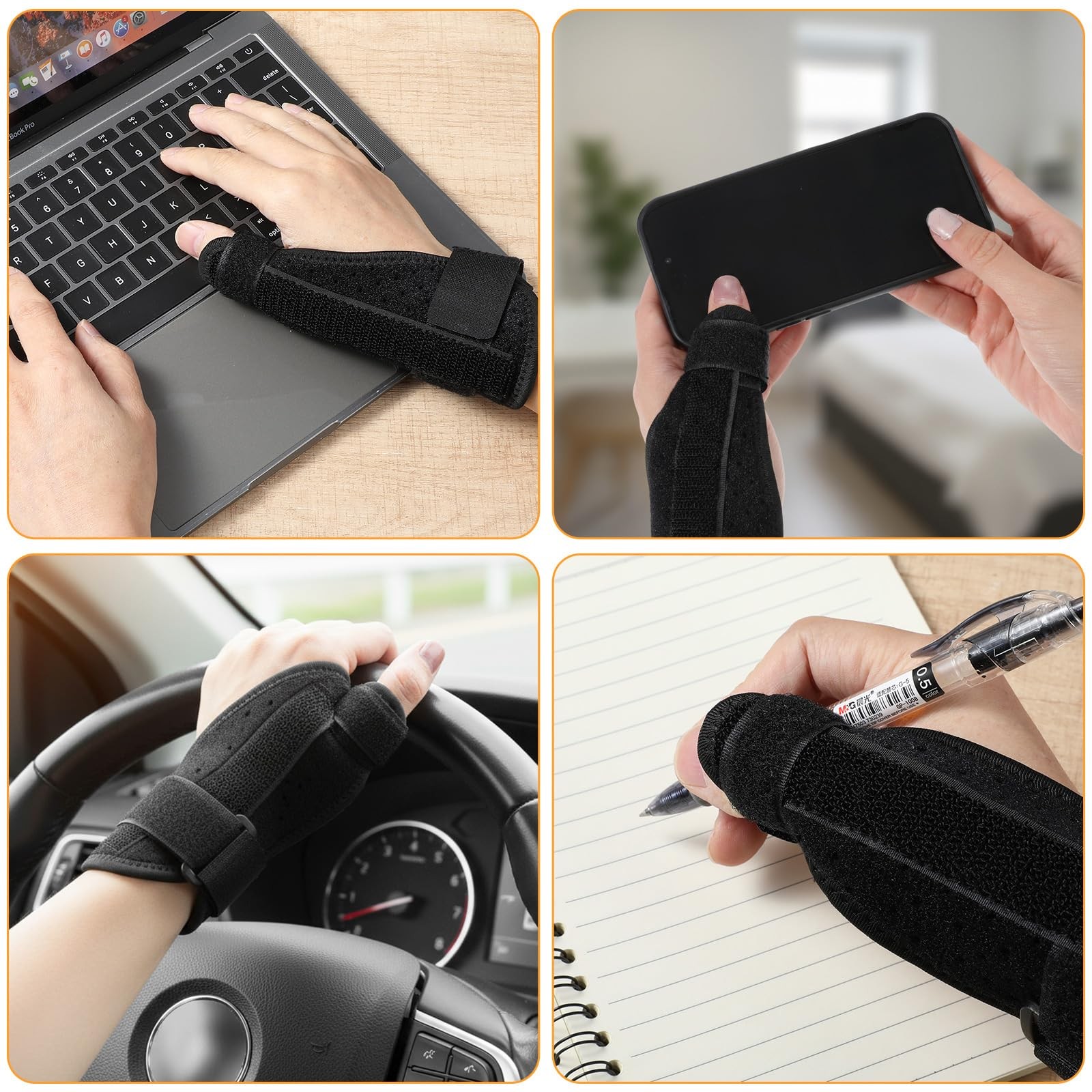QFGasre Thumb Brace Finger Splints Spica Splint for Right and Left…
