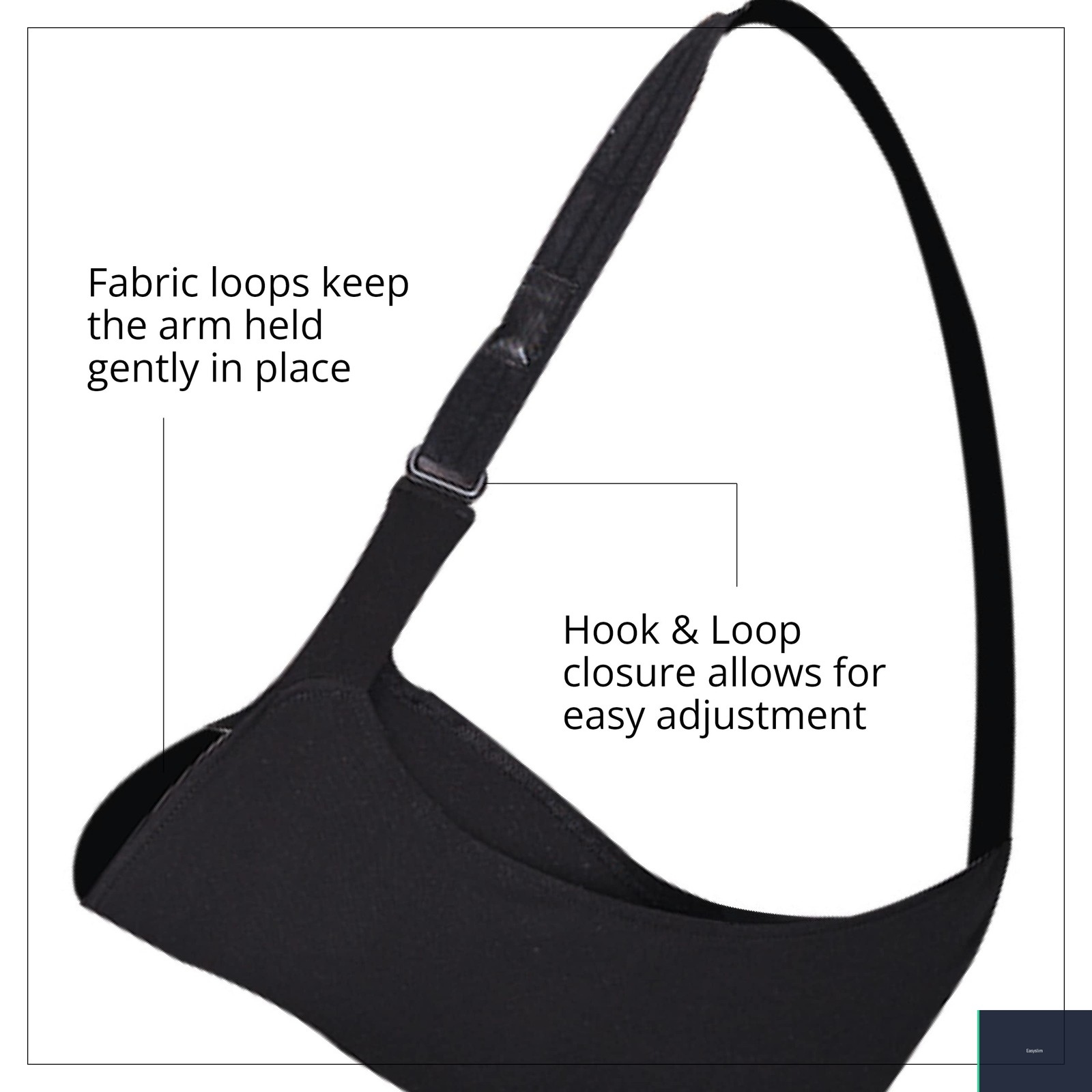 Arm Sling Shoulder Elbow Wrist Support, Black, Pro 3 X-Large, Adjustable