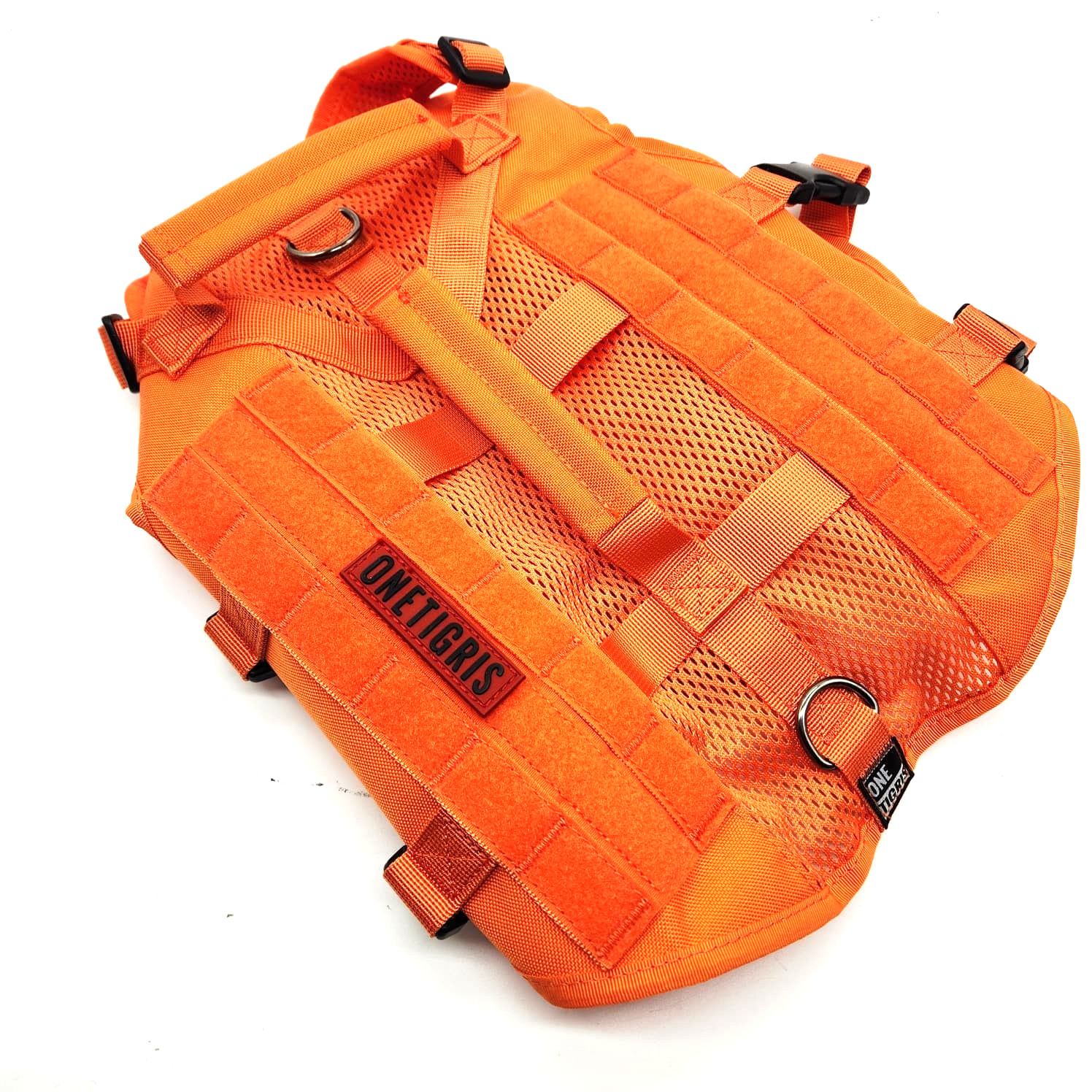 OneTigris Tactical Dog Harness No Pull size M Breathable Mesh Handle Orange