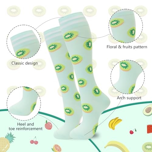 Compression Socks for Women Men Support Circulation Small-Medium 05-6pairs-03