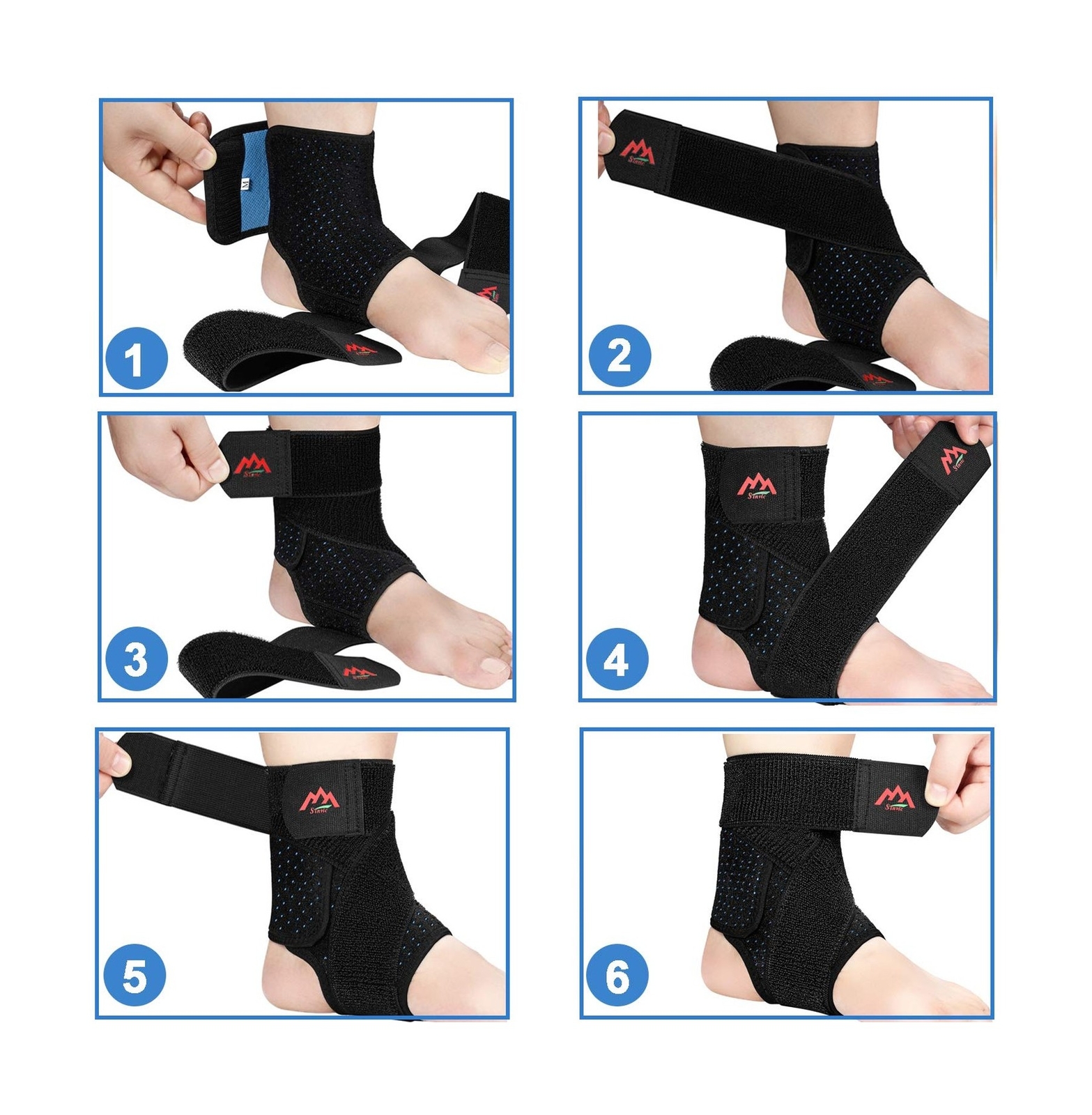 Ankle Brace, 2PCS Ankle Braces for Men & Women, Adjustable Compression Ankle …