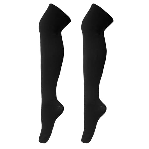Knee High Socks for Women and Men Baseball Soccer Costume One Size Black