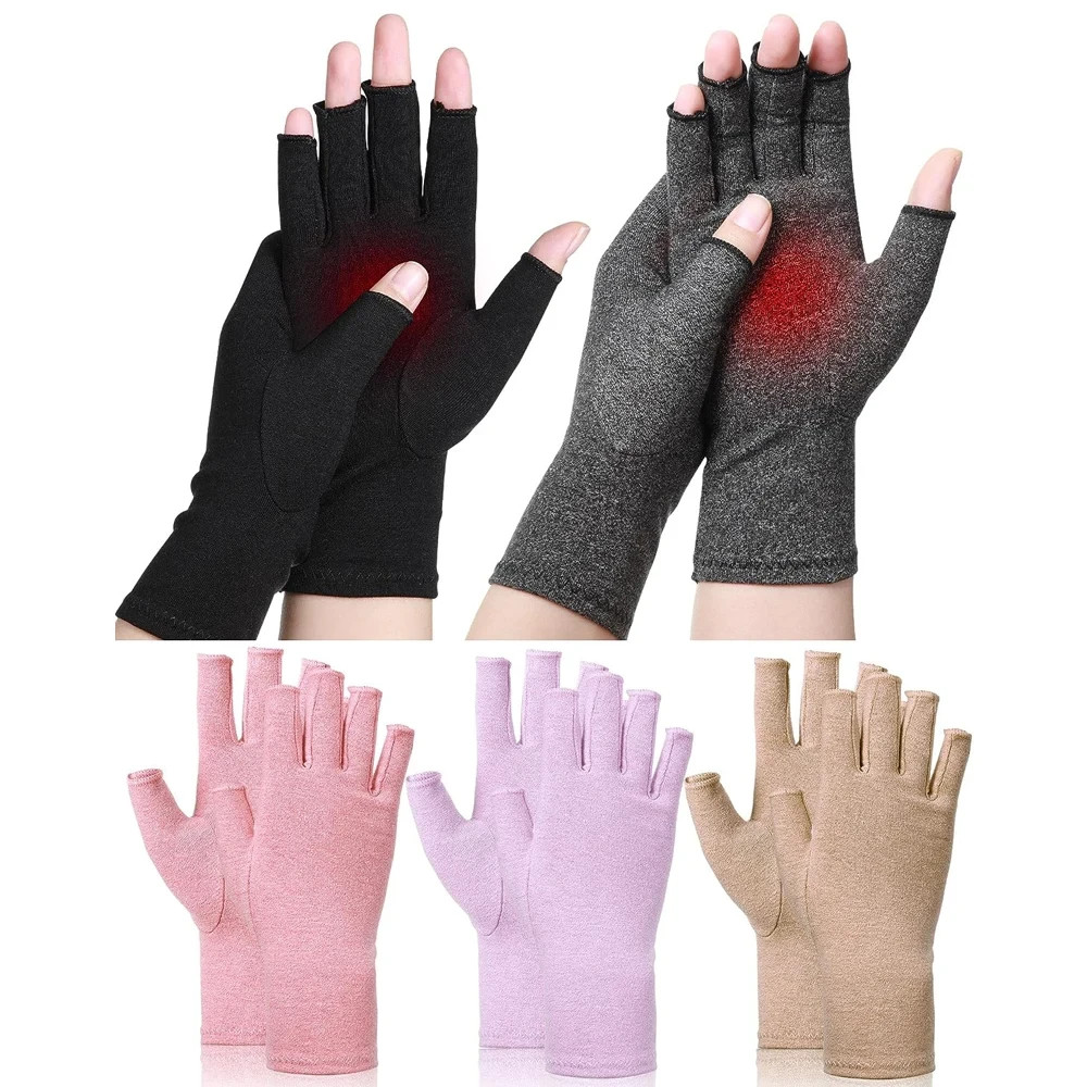 Arthritis Compression Gloves Fingerless Hand Support Carpal Tunnel Pain Relief