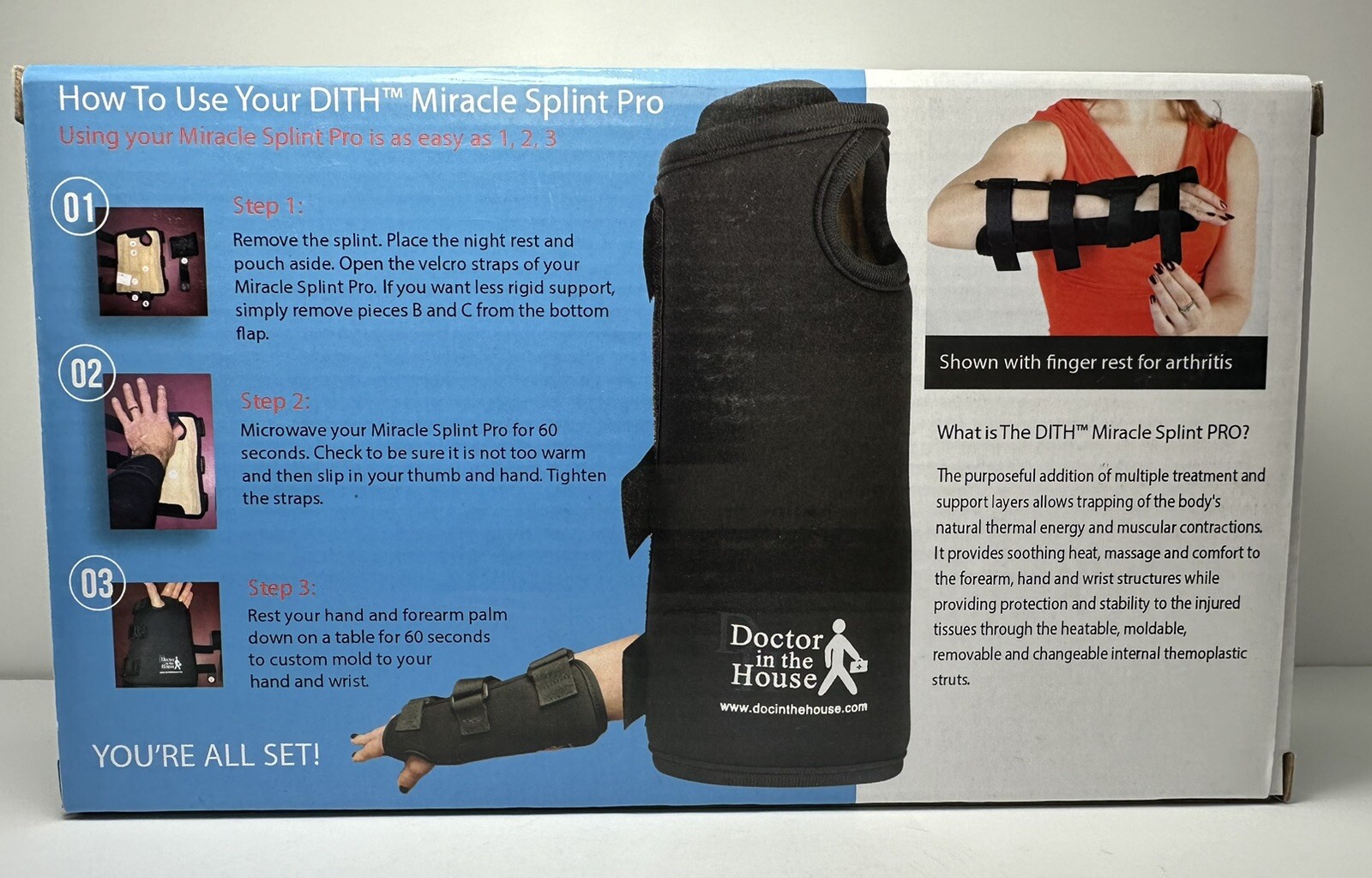 NEW Doctor In The House, DITH Miracle Splint Pro Carpal Tunnel LEFT Hand