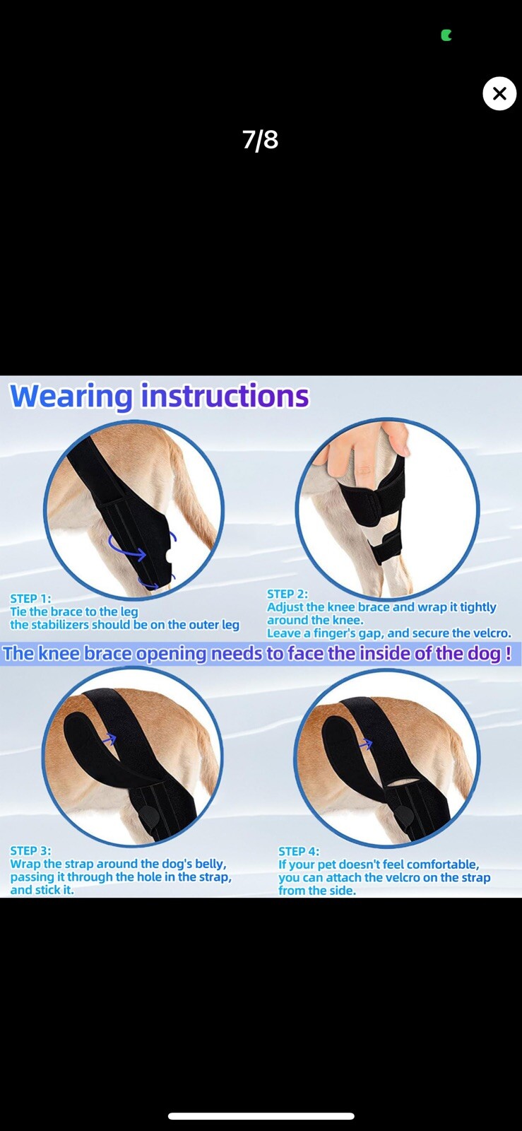M Dog Knee Brace For Torn ACL Hind Leg For Support With Cruciate Ligament Injury