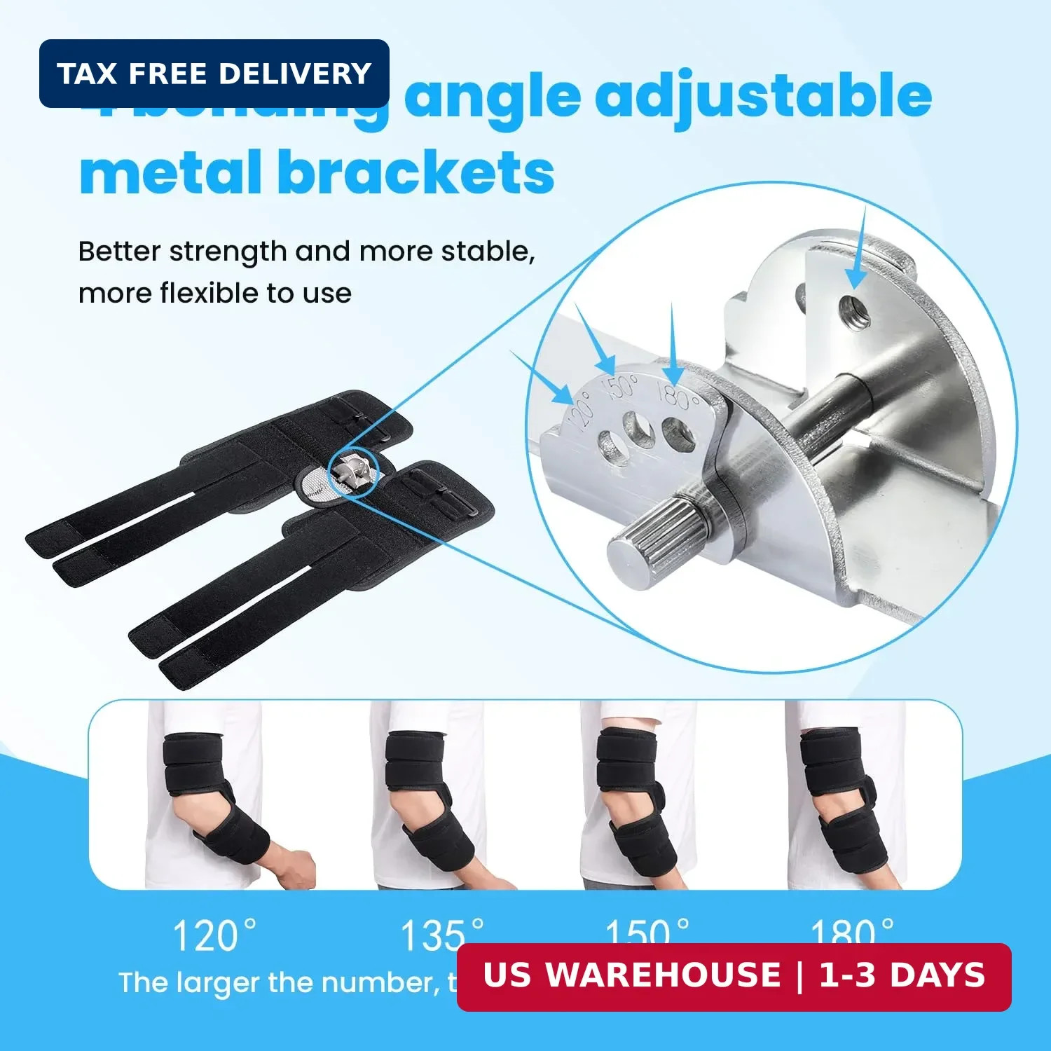 Cubital Tunnel Syndrome Elbow Brace, Ulnar Nerve Entrapment Splint, Elbow Immobi