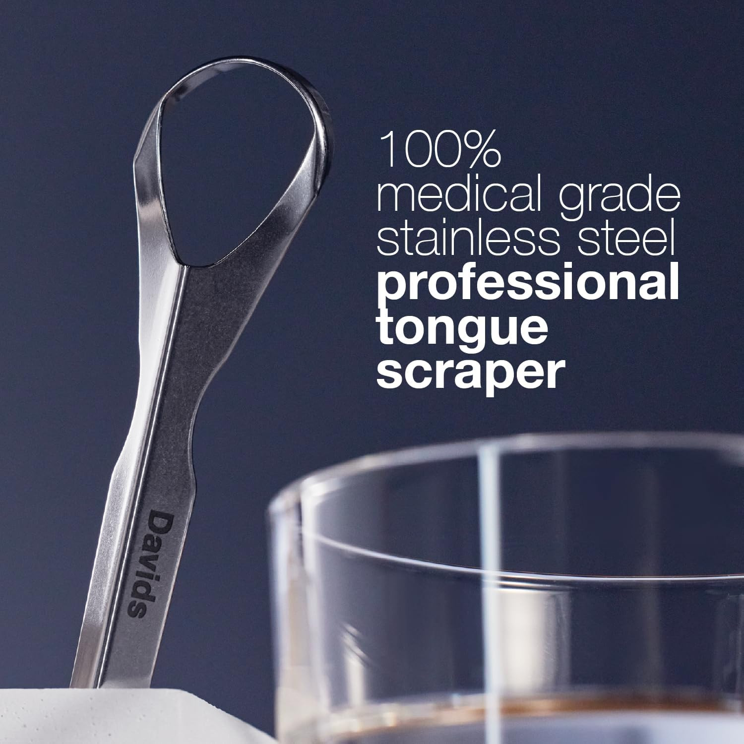 Raspador de Lengua para Adultos y Ninos Acero Inoxidable Profesional Medico
