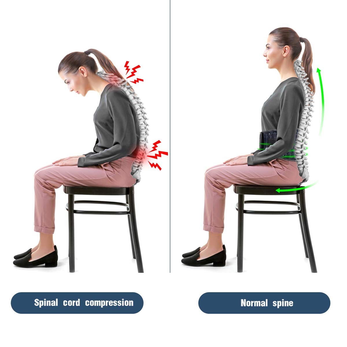 Clinical Grade Decompression Back Brace – Hand Pump – One Size Fits 29-49 Waist