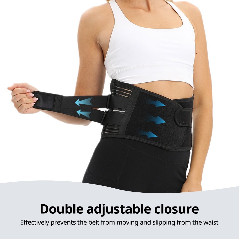 Adjustable Lumbar Support Lower Waist Back Belt Brace Pain Relief For Men Women
