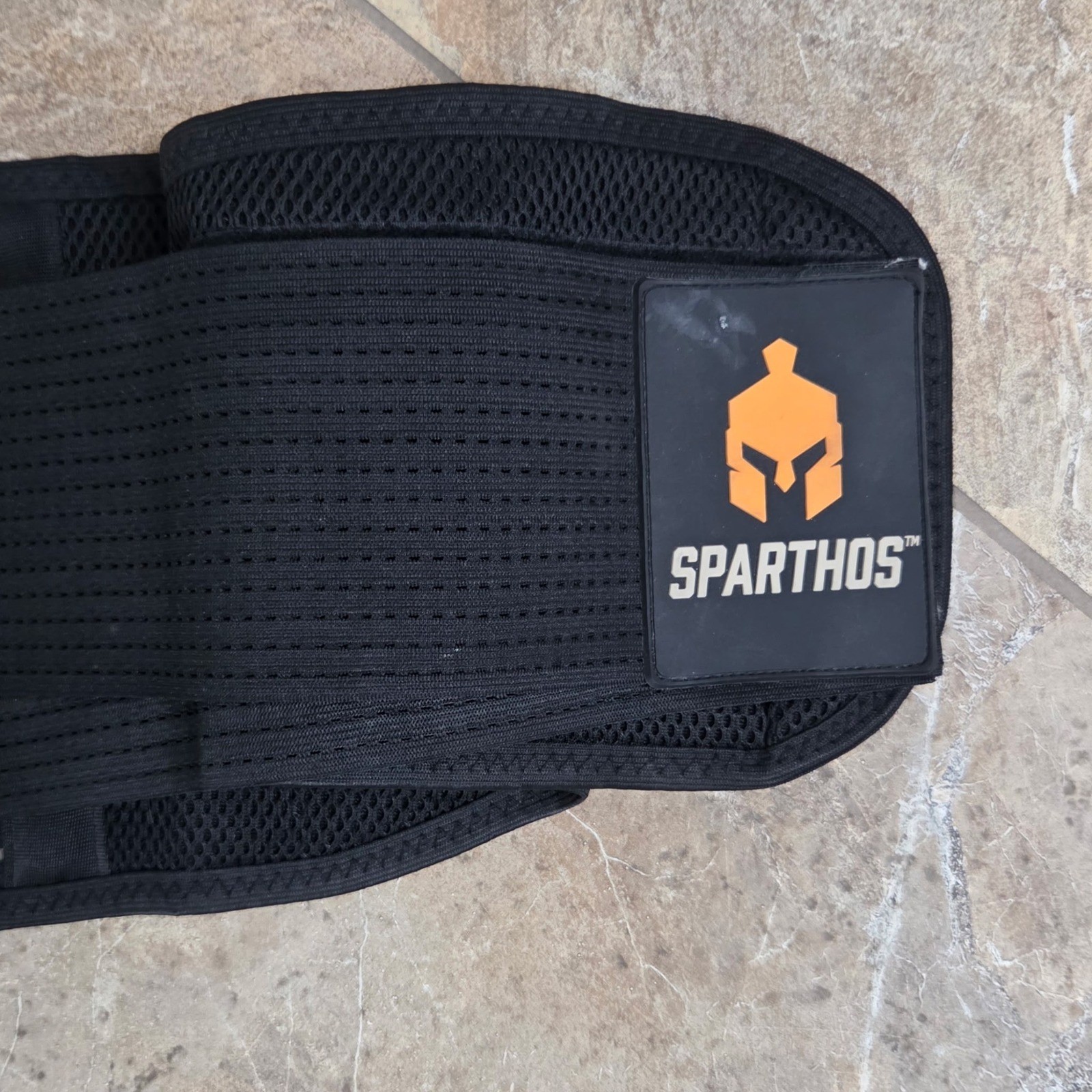 SPARTHOS Black Mesh Lumbar Support Belt Back Brace Size M Adjustable