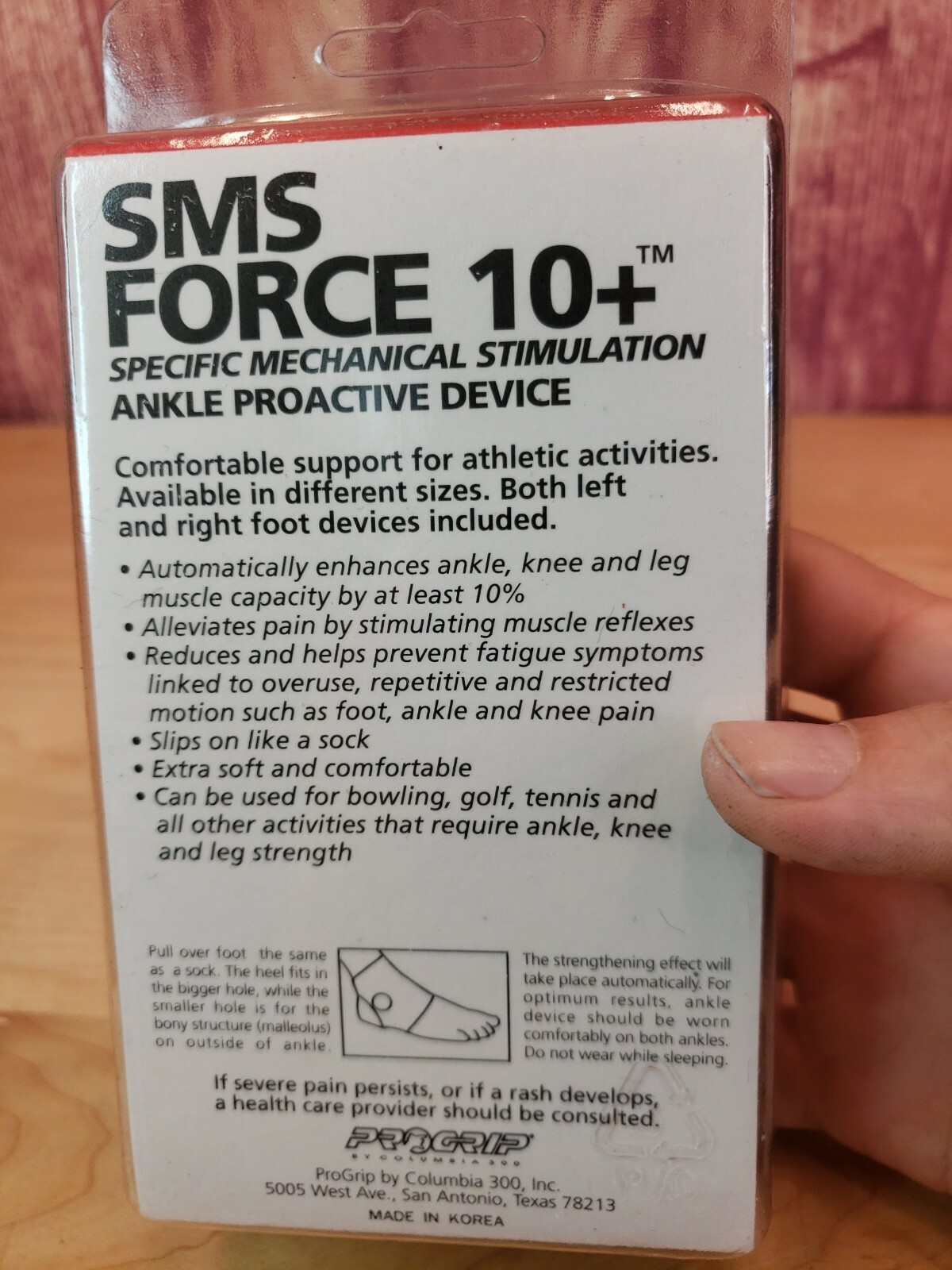 SMS FORCE 10+ Ankle Proactive Device SIZE S SMALL NEW Bowling