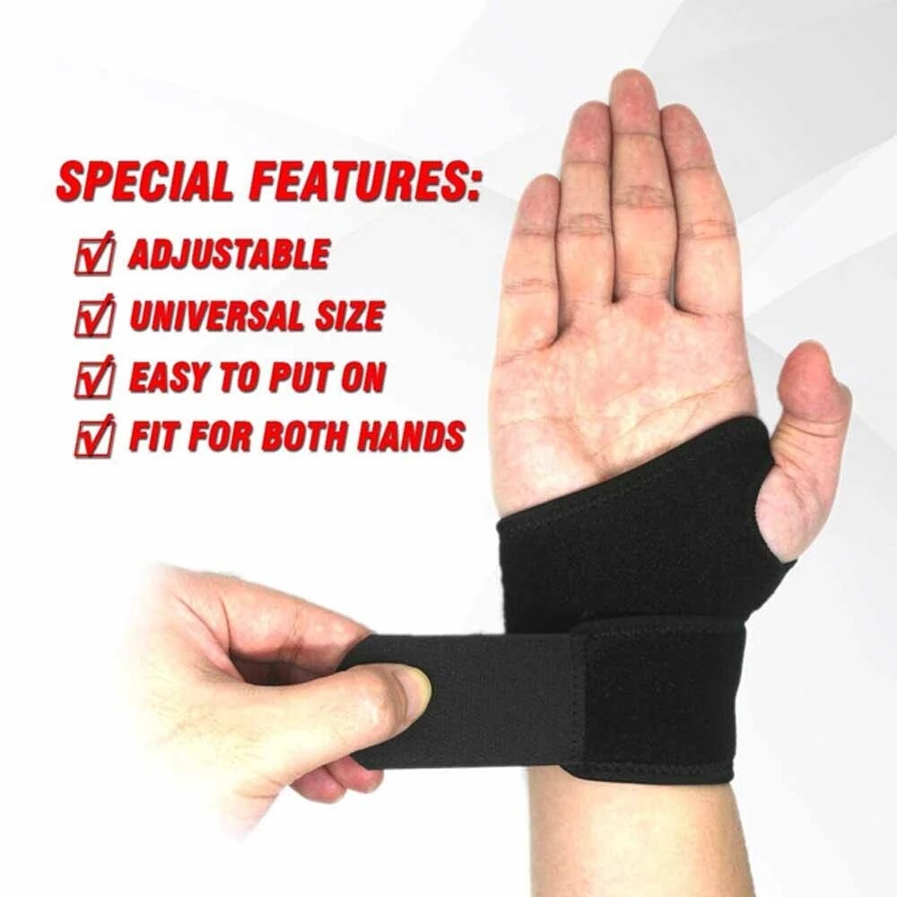 Unisex Sports Wristband Carpal Tunnel Brace Wrist Support Tendonitis Pain Relief
