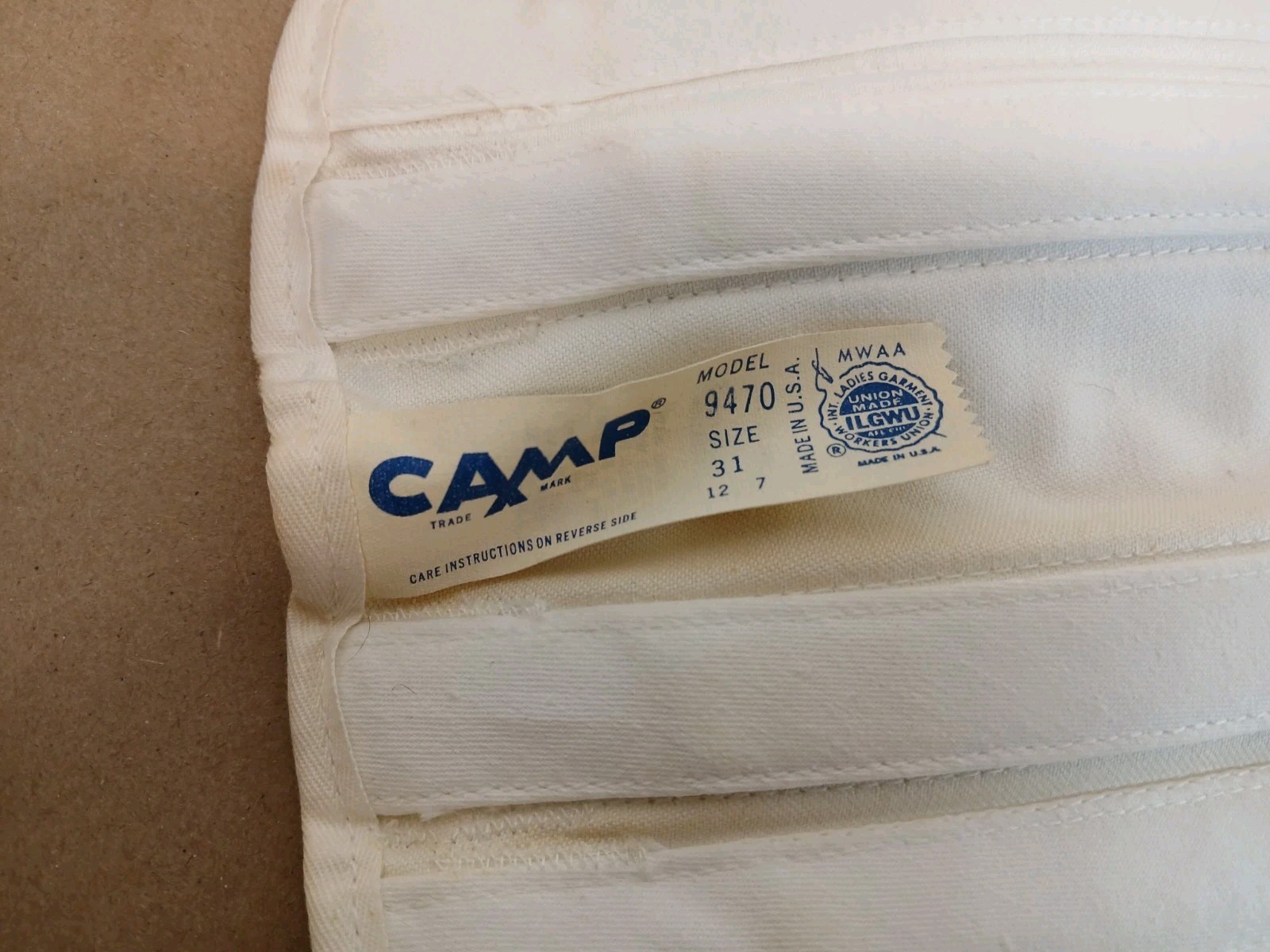 Vintage CAMP Lumbosacral Support Back Brace Model 9470 w/ Box USA Size 31