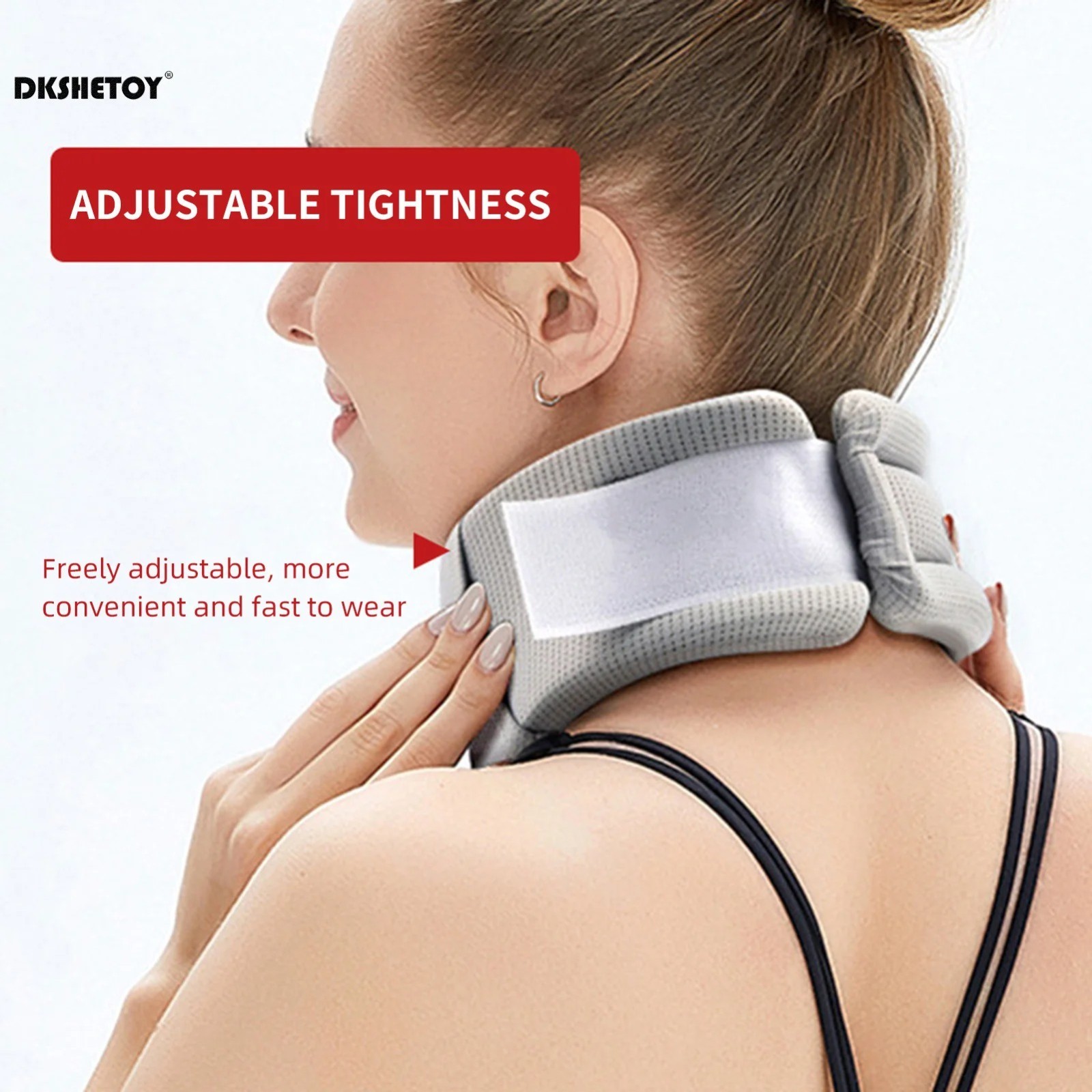 Adjustable Collar Neck Support Brace Soft Cervical Traction Device Pain Relief