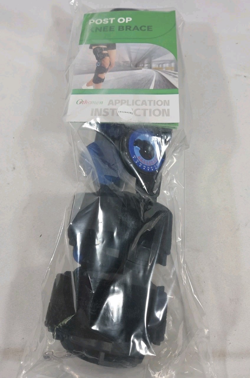 Orthomen Hinged ROM Post Op Knee Brace Universal Fit Open Box New FREE SHIP