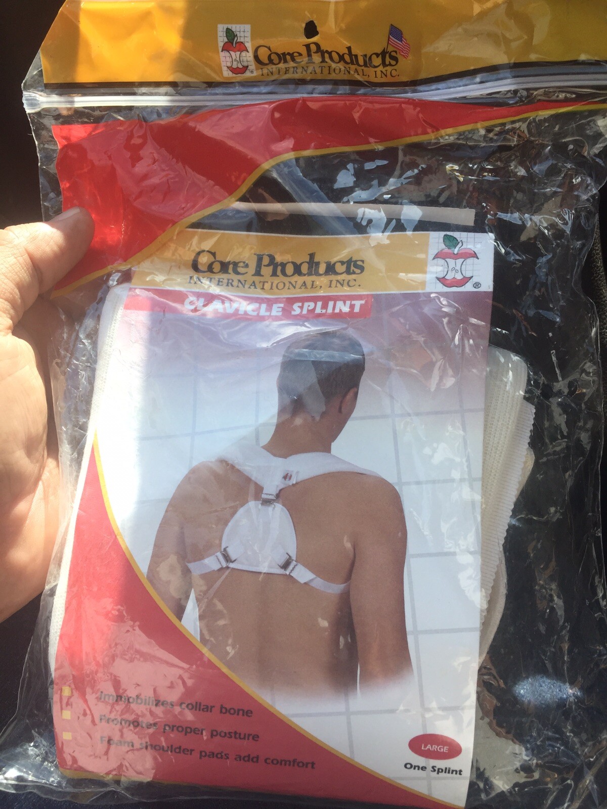 New In Package Core Products 6230. Size Large 38-42” Clavicle Splint