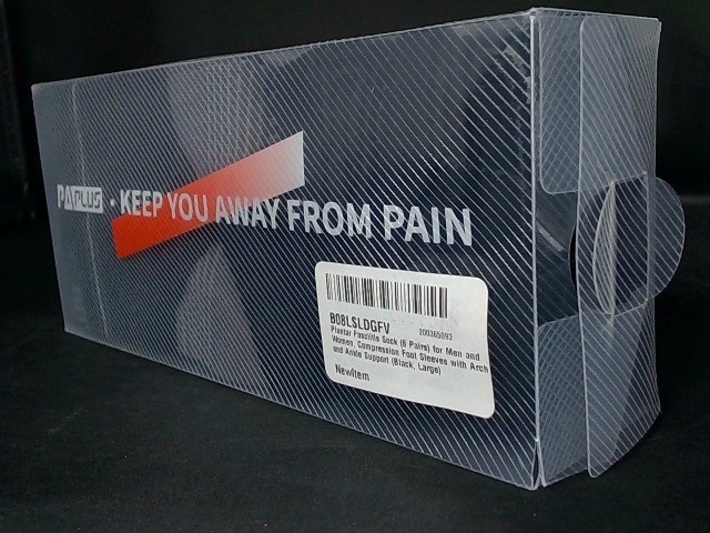 Plantar Fasciitis Sock For Men And Women, Compression Foot Sleeves, Black, 6 pai