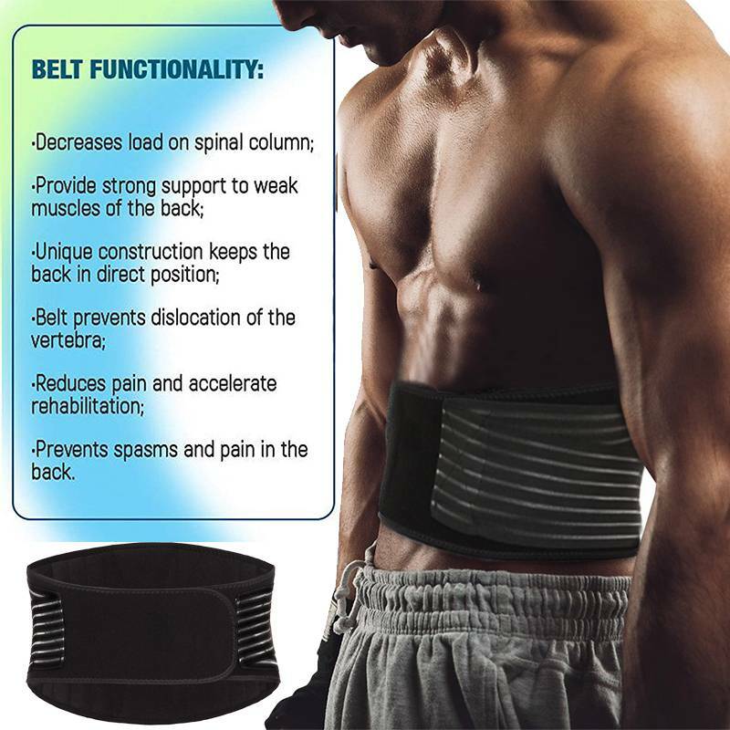 Medical Lumbar Support Lower Waist Back Belt Brace Pain Relief For MenWomen