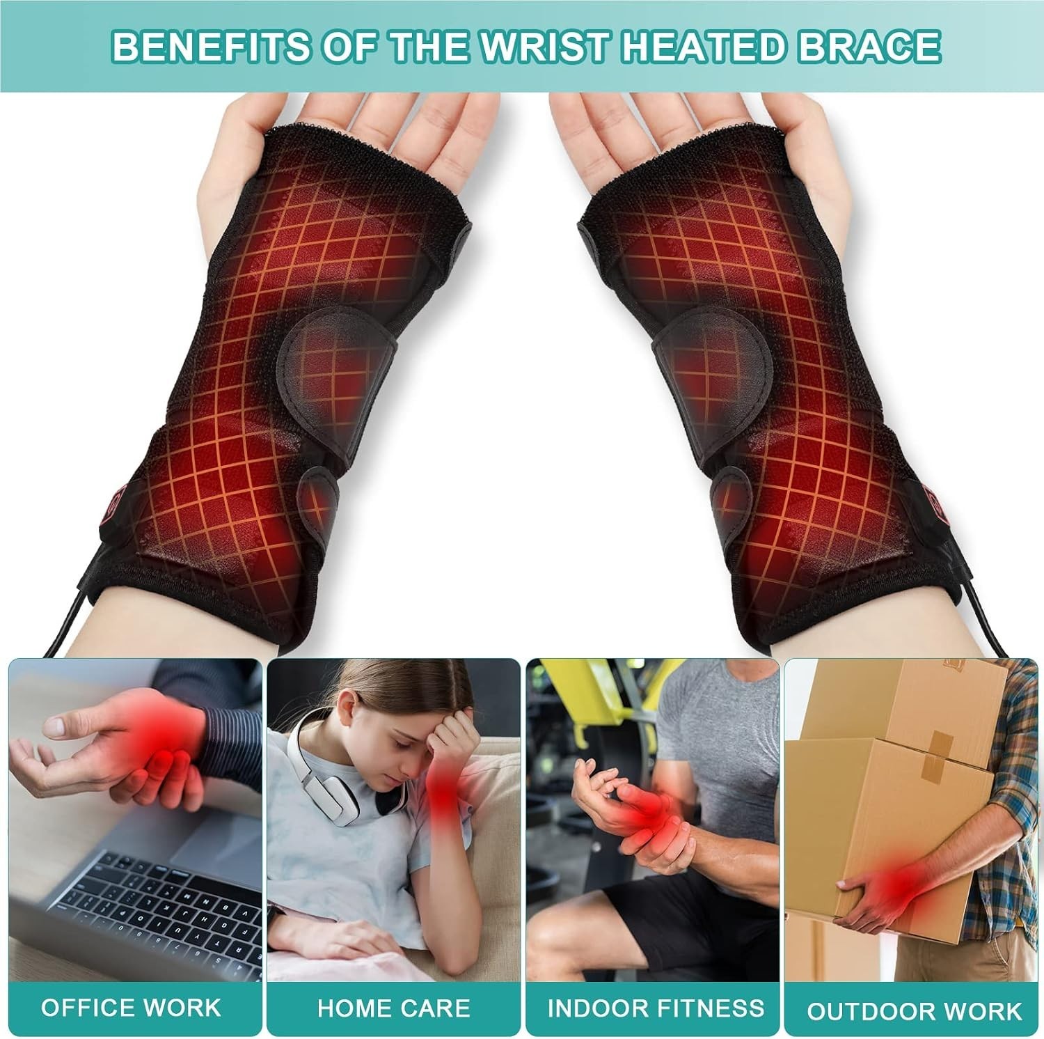 Wrist Thumb Brace Heating Pad for Arthritis and Carpal Tunnel Relief, Heated …