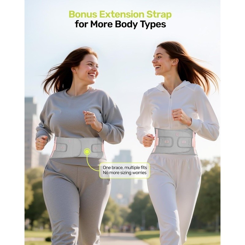 Women’s Back Support Brace Ergonomic Adjustable Pain Relief Sciatica Comfort New