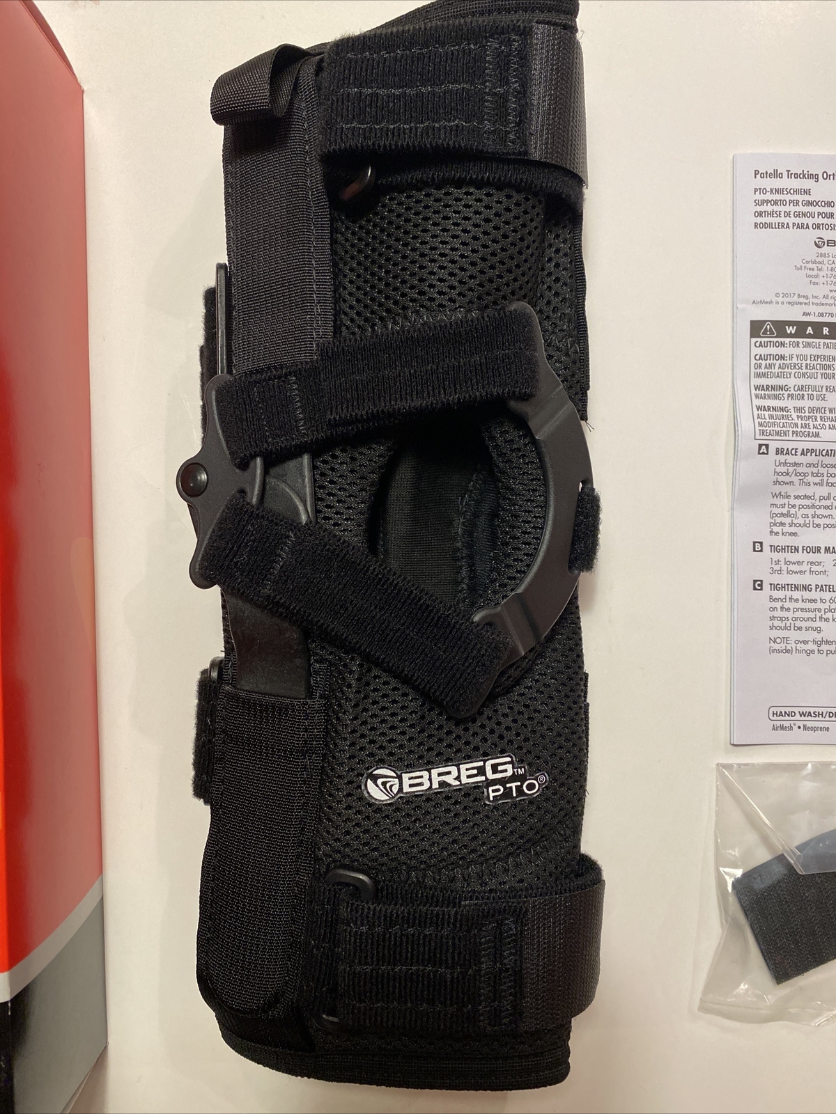 BREG #14191 PTO Left Knee Brace Airmesh XS 12-15″ (30-38 CM) NIB