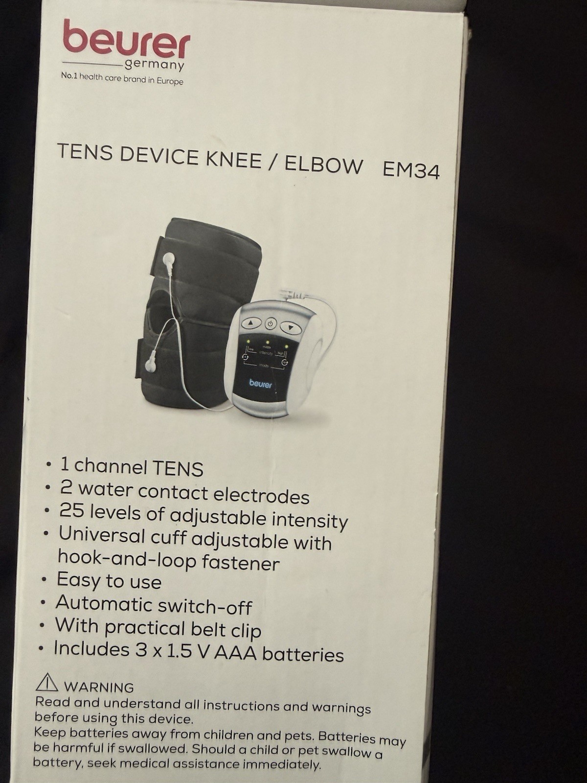beurer knee elbow 2 in 1 em34