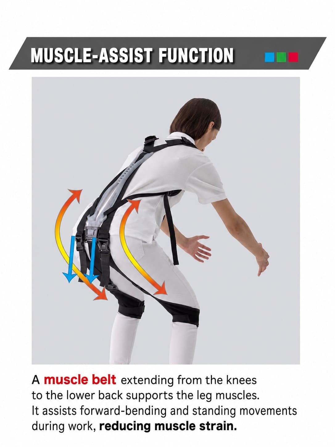 Support Jacket BbAir Lower Back Pain Relief Assist Suit Exoskeleton Free Size
