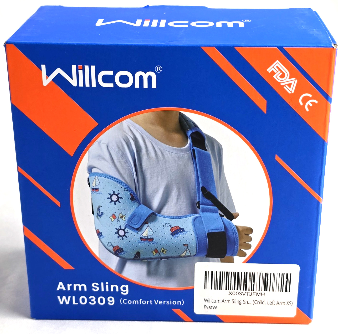 Willcom Comfort Version Arm Sling Youth New Sealed Left Arm K11-XS Nautical