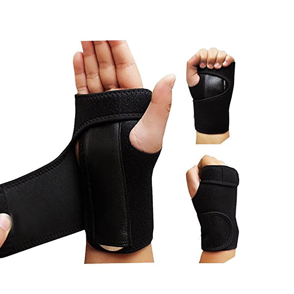 Feisuo 1 Pair Night Wrist Sleep Support Brace – Fits Both Hands Small, Black