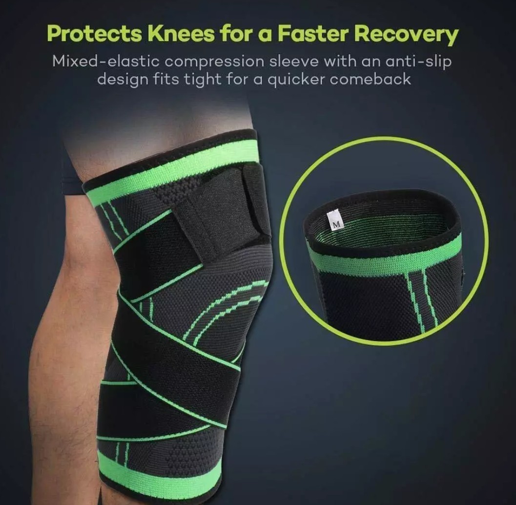 Knee Sleeve Compression Brace Support Sport Joint Pain Arthritis Relief Strap US