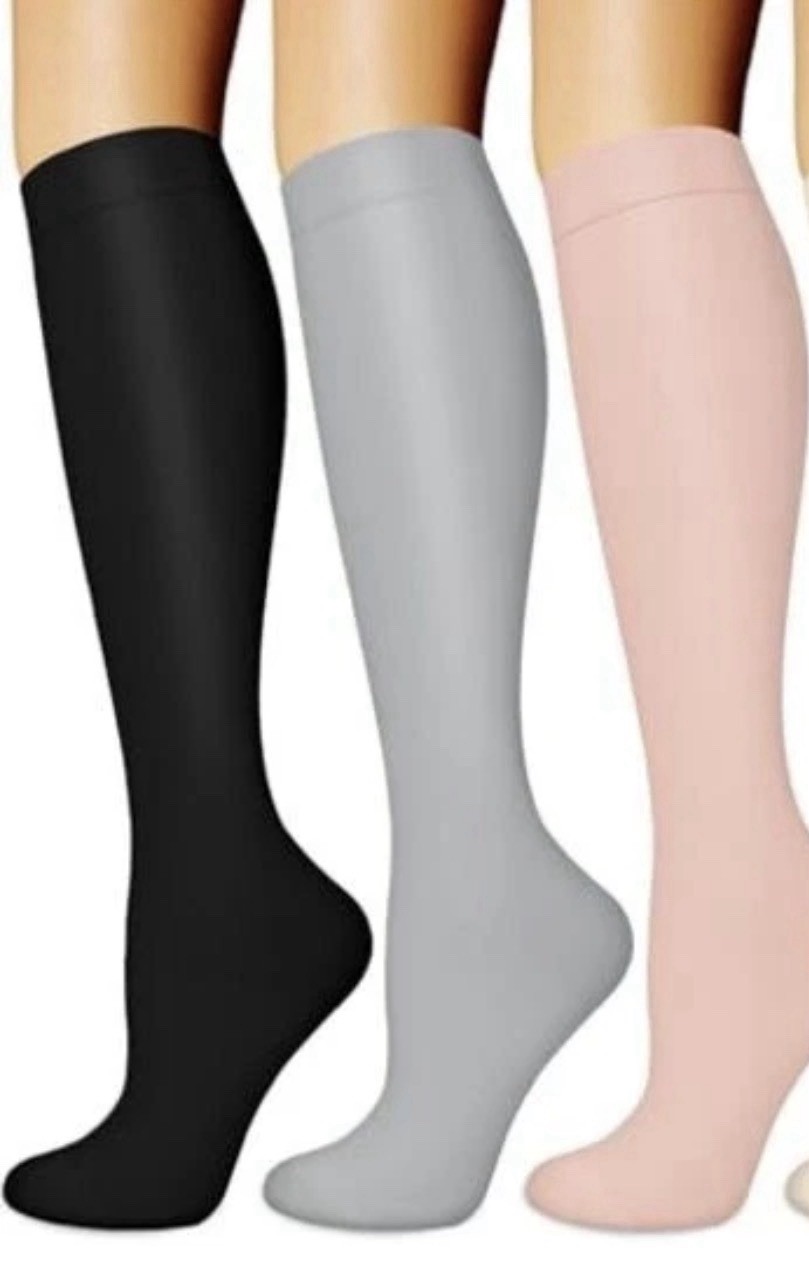 Compression Socks for Women & Men Small-Medium 01 Black/Gray/Pink/