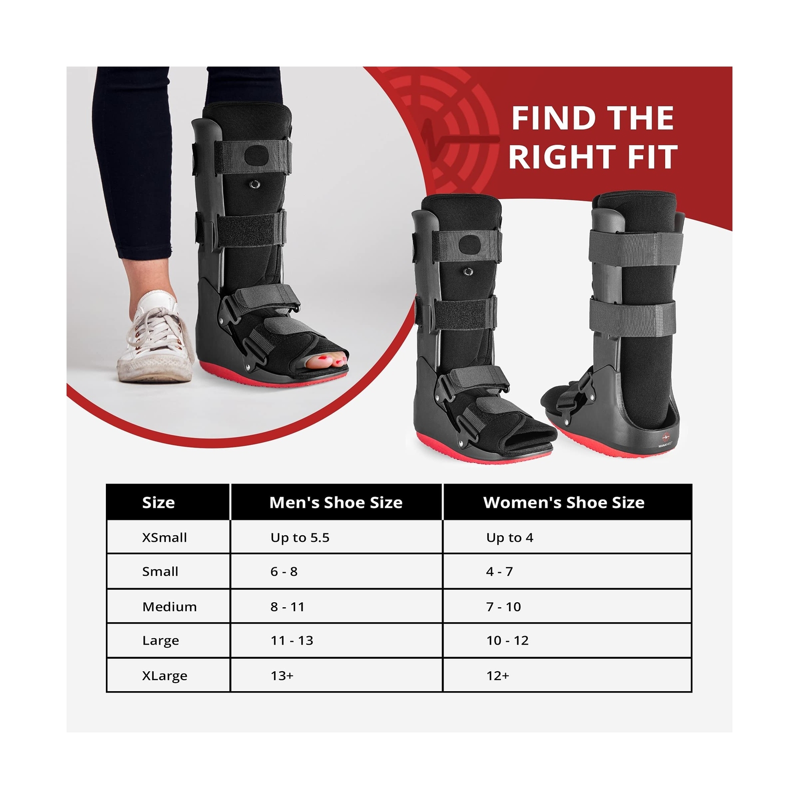 ManaEZ Air Boot Tall CAM Boot | Orthopedic Walking Boot For Sprained Ankle wi…