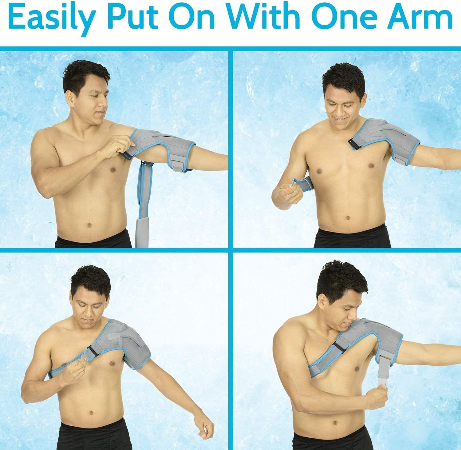 Adjustable Shoulder Ice Pack Brace – Gel Compression Support for All Injuries