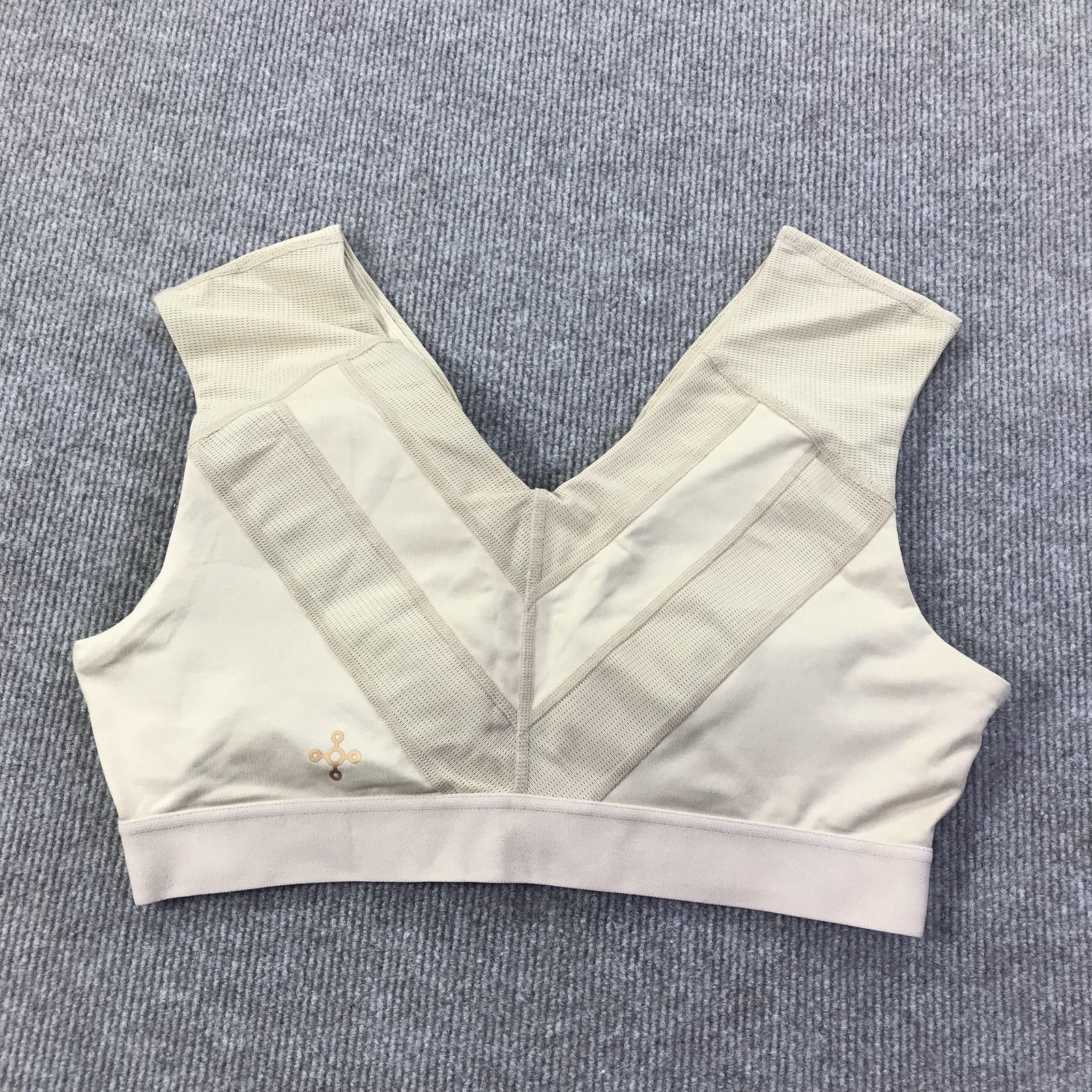Tommie Copper Shoulder Support Bra 2XL Womens Copper Zinc Infused Beige Comfort