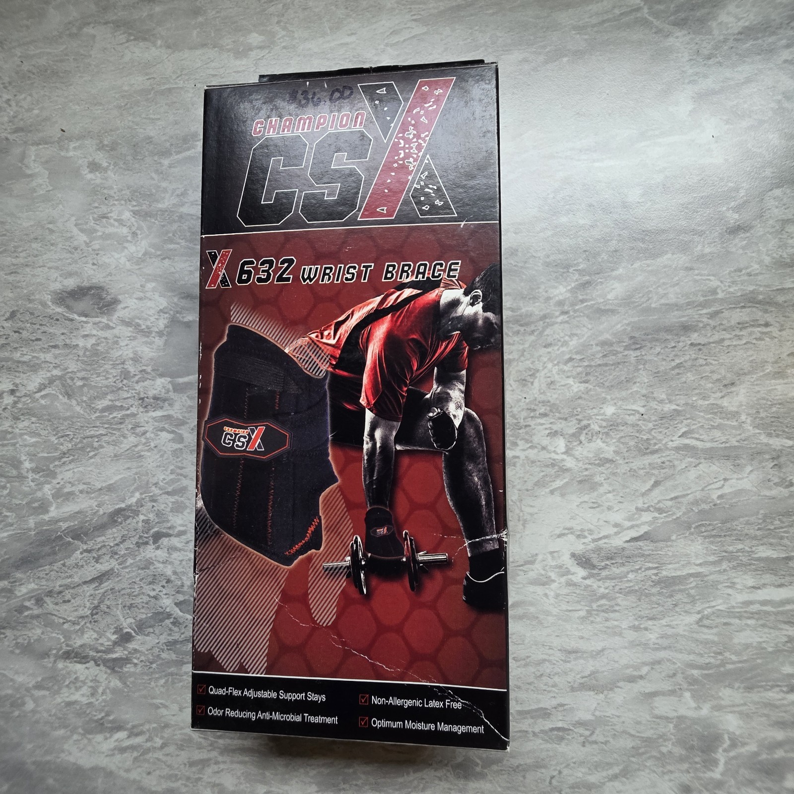 NIB Champion CSX X632 Wrist Brace Left Hand Medium Wrist 6.25″ – 7.25″ Around