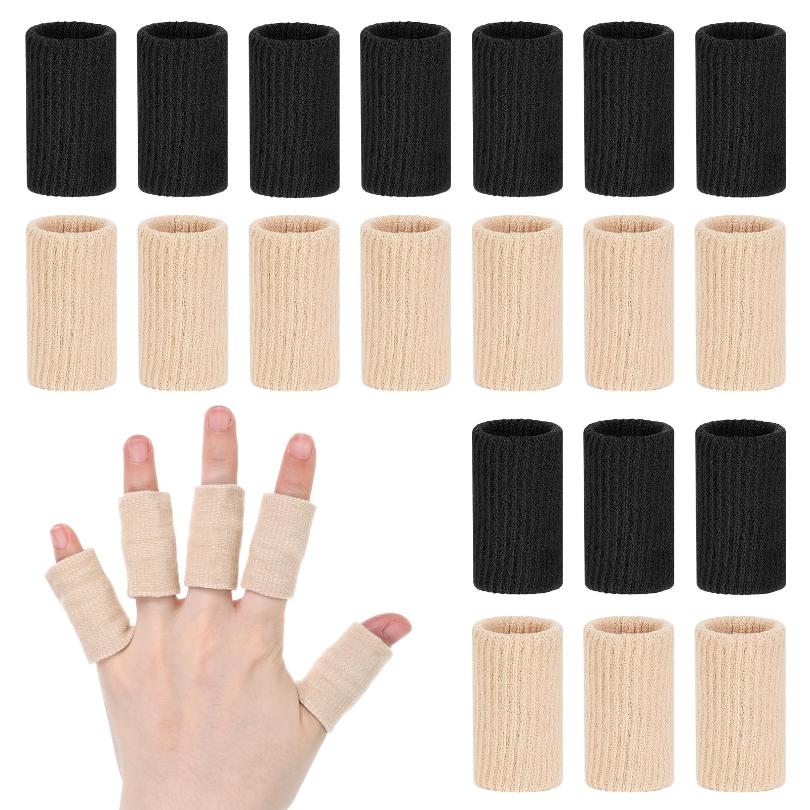 Aeaocvo 20 PCS Compression Finger Sleeves, Elastic Sleeves for…